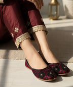 Maroon Fancy Khussa