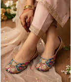 Multi-Color Sequins Khussa Punjabi Jutti